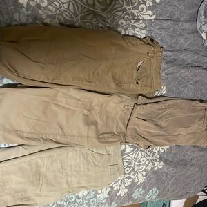 SOLD Set of 4 tan/kaki jeans for girls SOLD DO NOT PURCHASE